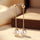 Gold Long Pearl Drop Earrings