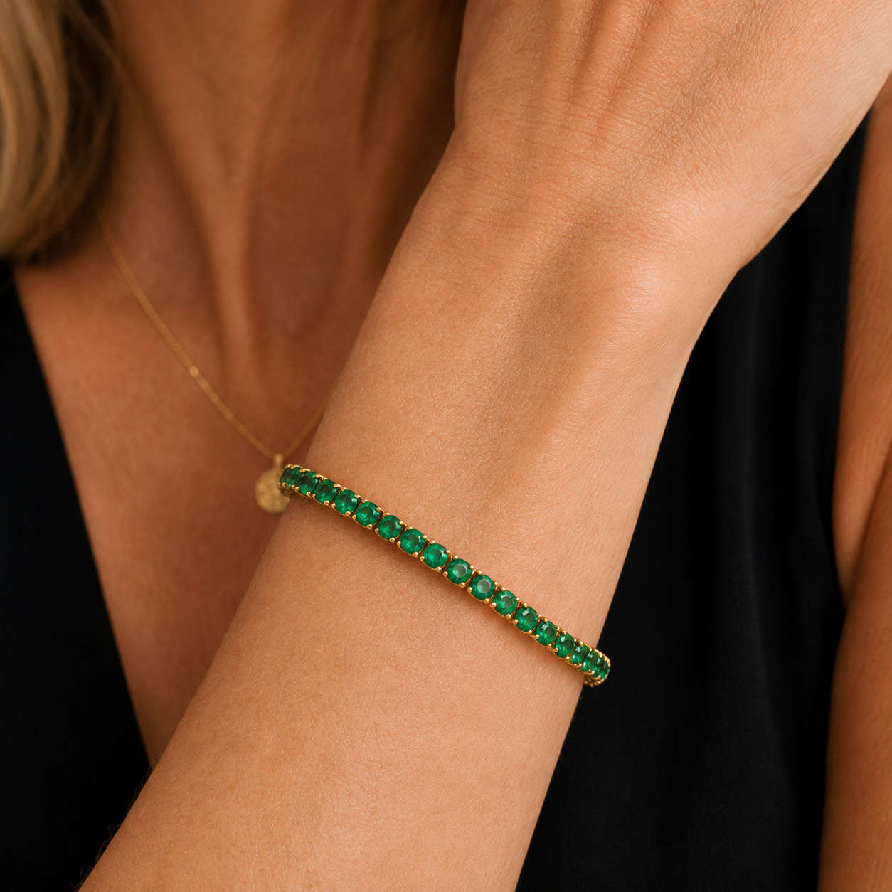 Emerald Tennis Bracelet