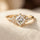 Gold Square Solitaire Ring