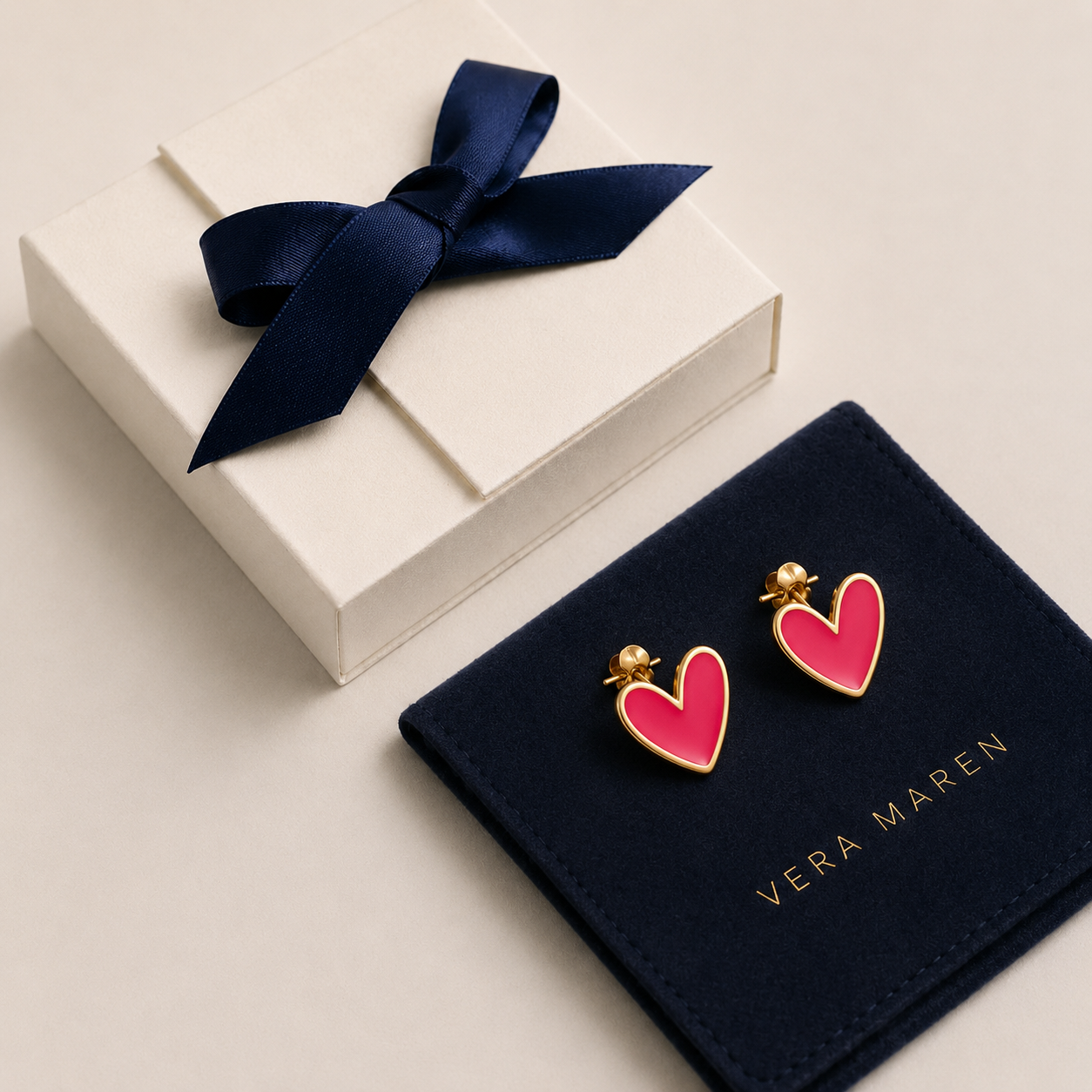 The Heart Stud Earrings