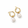 Elegant Earrings with Golden Pearls