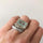 Vintage Silver Turquoise Glass Ring Set