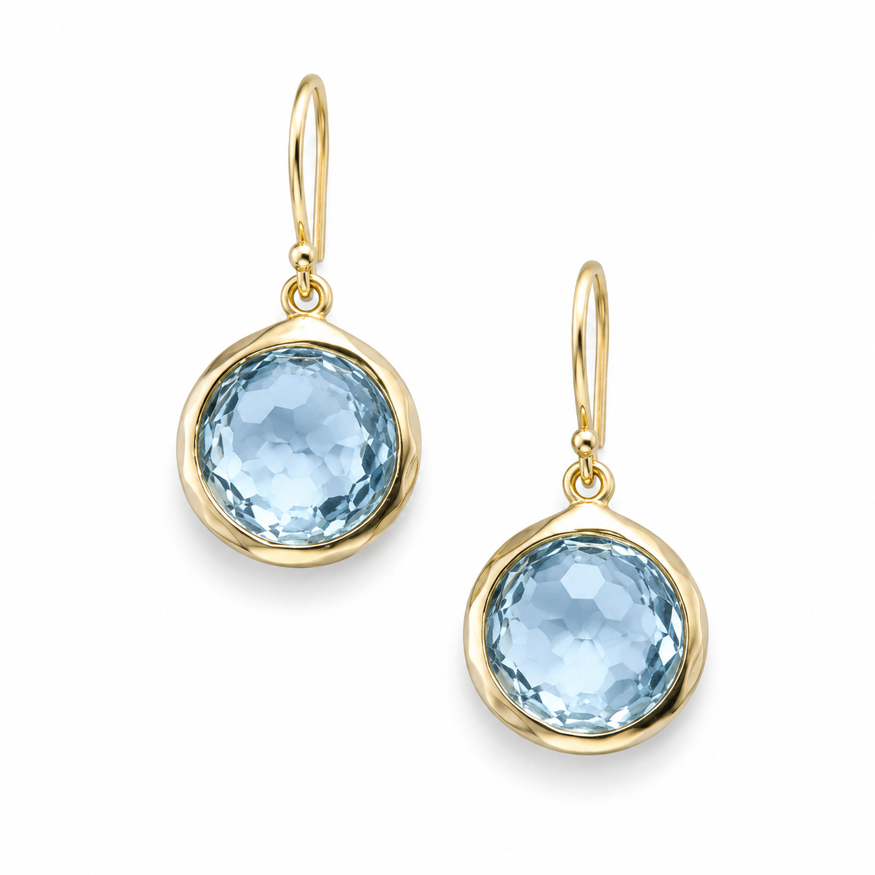 Retro Blue Earrings with Inlay