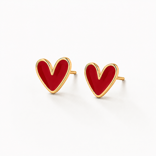 The Heart Stud Earrings