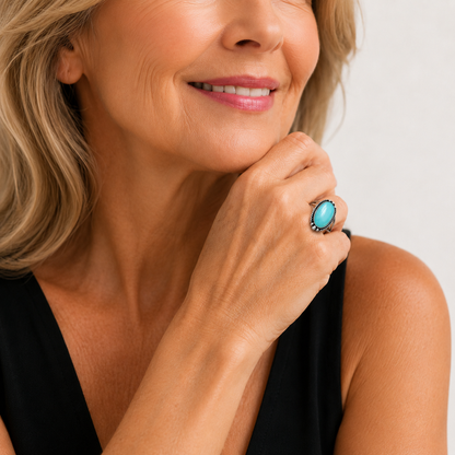 Vintage Sterling Silver Turquoise Ring