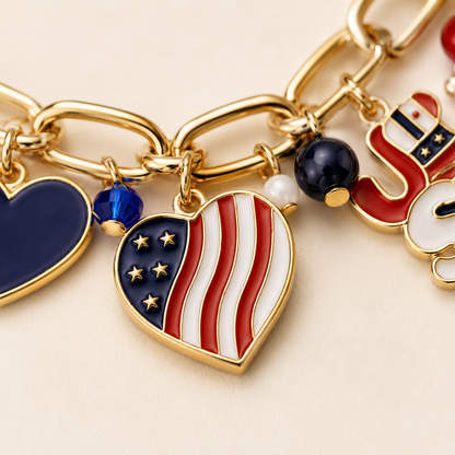 American Heart Charm Bracelet