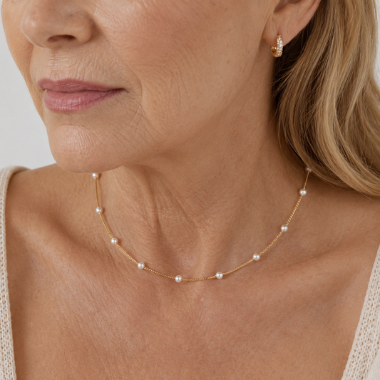 Timeless Pearl Gold Necklace
