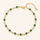 Gold Emerald Station Necklace