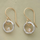 Vintage Gold and Silver Zirconia Stud Earrings