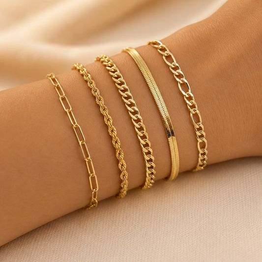 Gold Bracelet Set