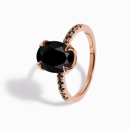 Black Obsidian Black Spinel Ring - Harlow