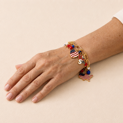 American Heart Charm Bracelet