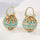 Turquoise Filigree Globe Drop Earrings