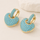 Turquoise Heart Pavé Lock Earrings