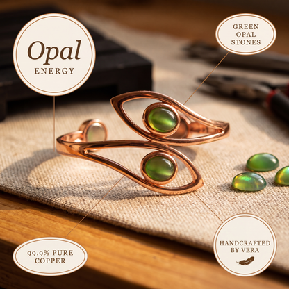 Vera's Opal Copper Bracelet