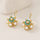 Vintage Turquoise & Pearl Medallion Earrings