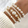 Pearl Stacking Bracelet Set of 4