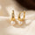 Gold Pearl Hoop Earrings