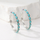 Vintage Oval Silver Hoop Earrings
