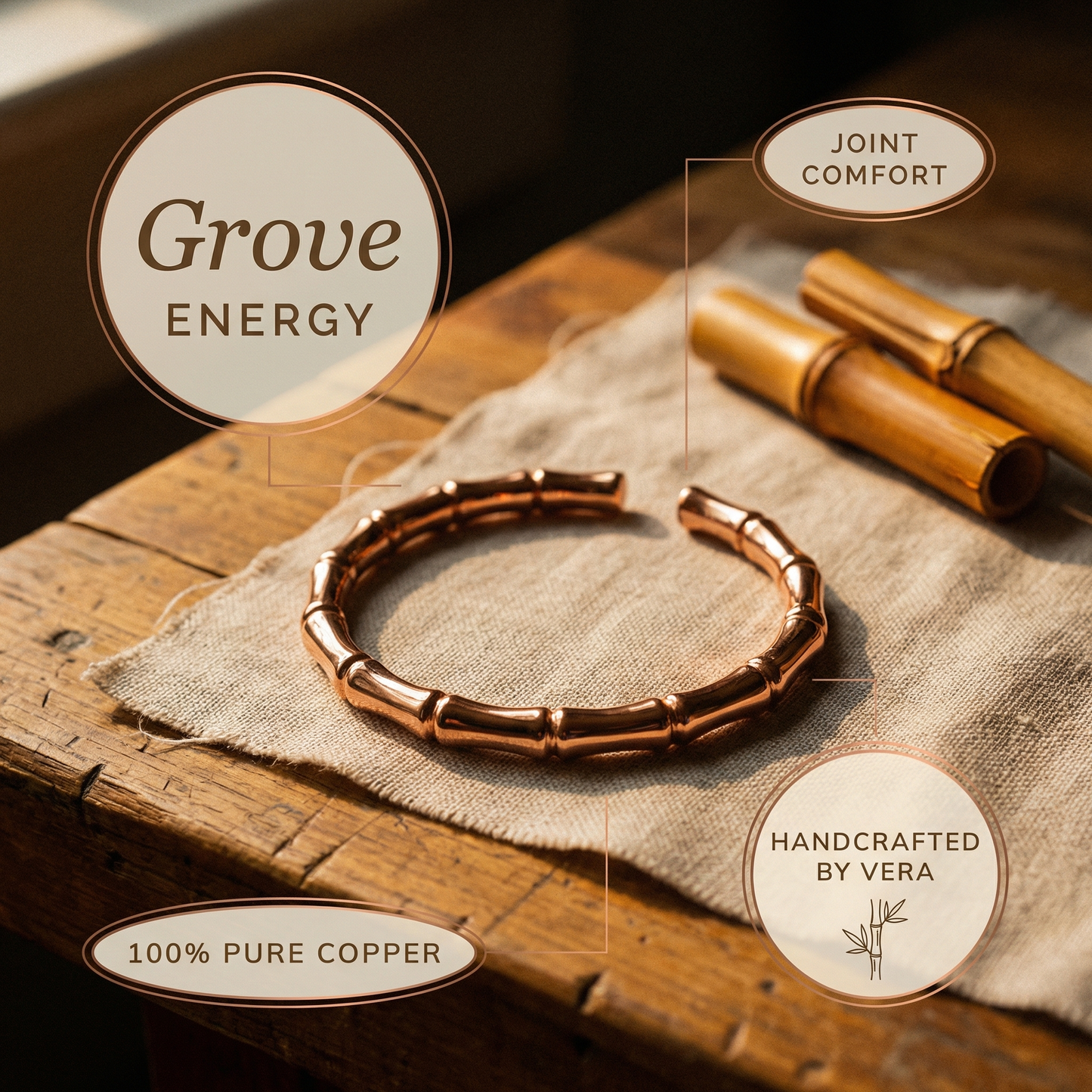 Vera's Grove Copper Bracelet