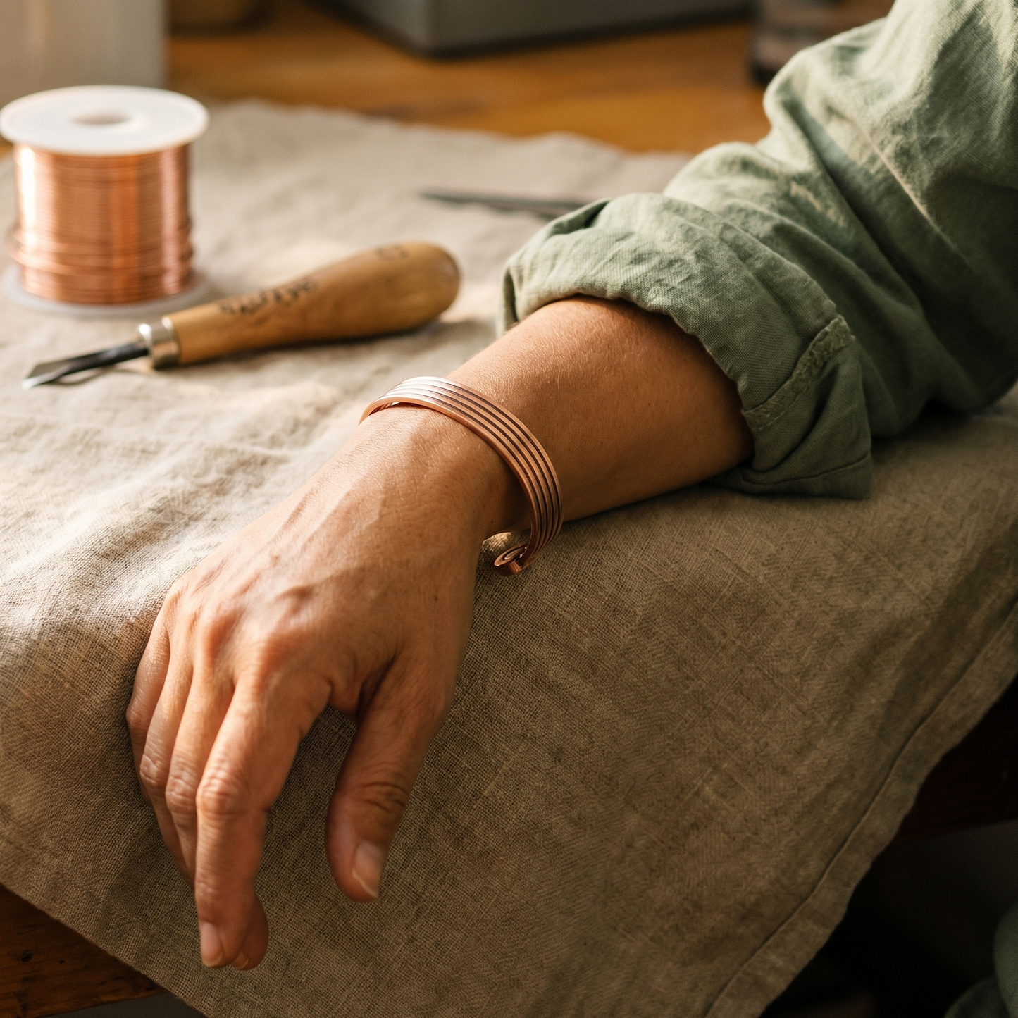 Vera's Ridge Copper Bracelet