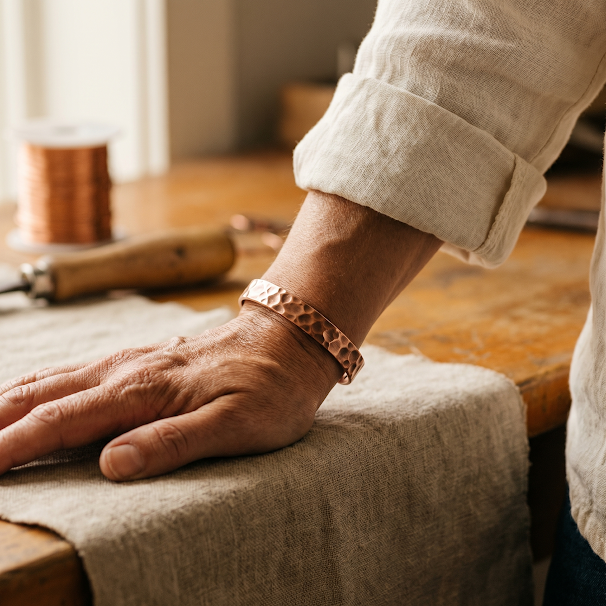 Vera's Furrow Copper Bracelet