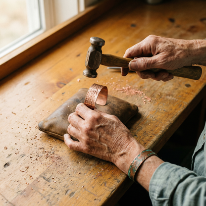Vera's Furrow Copper Bracelet