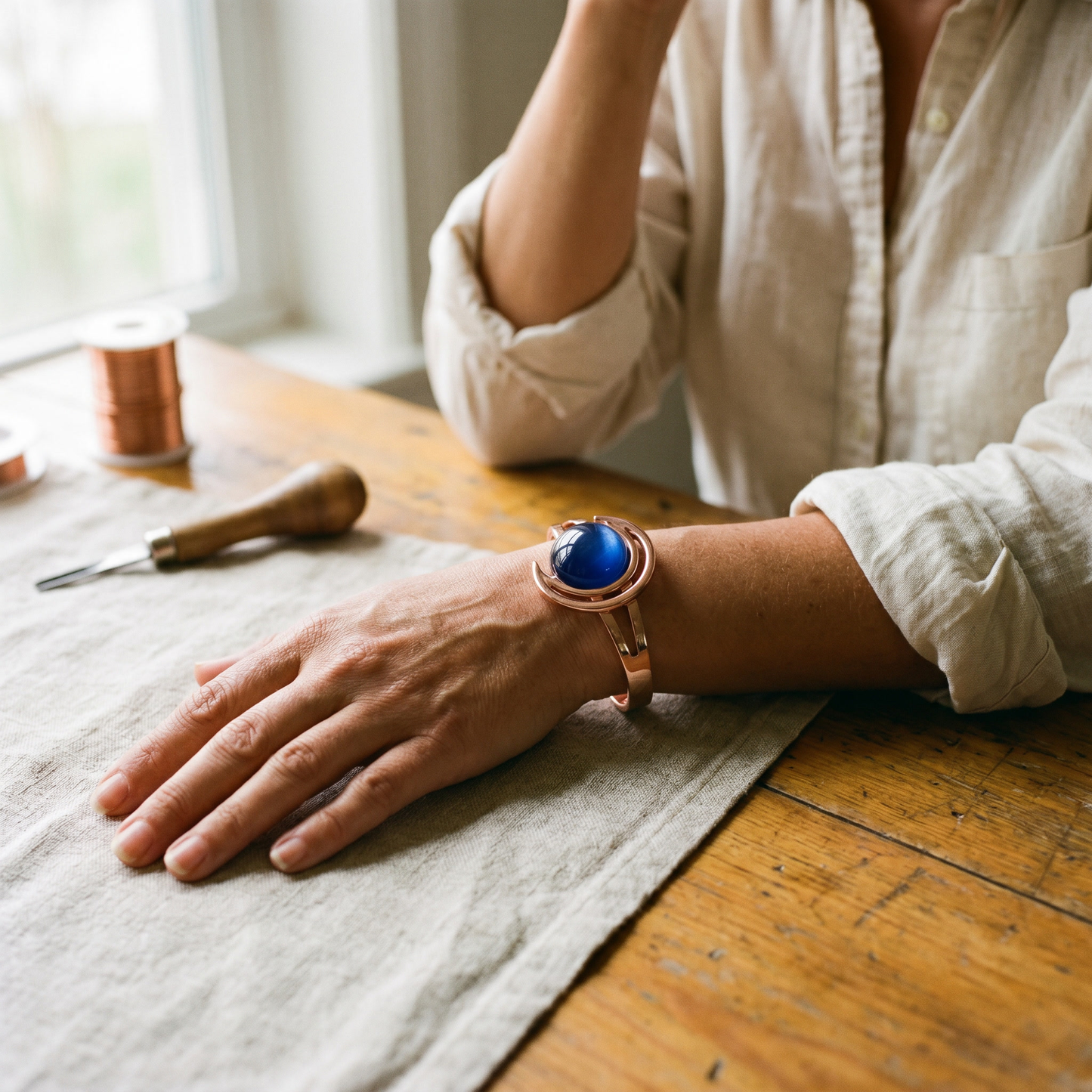 Vera's Sphere Copper Bracelet