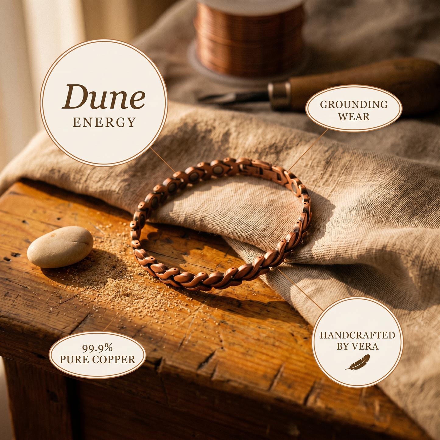 Vera's Dune Copper Anklet