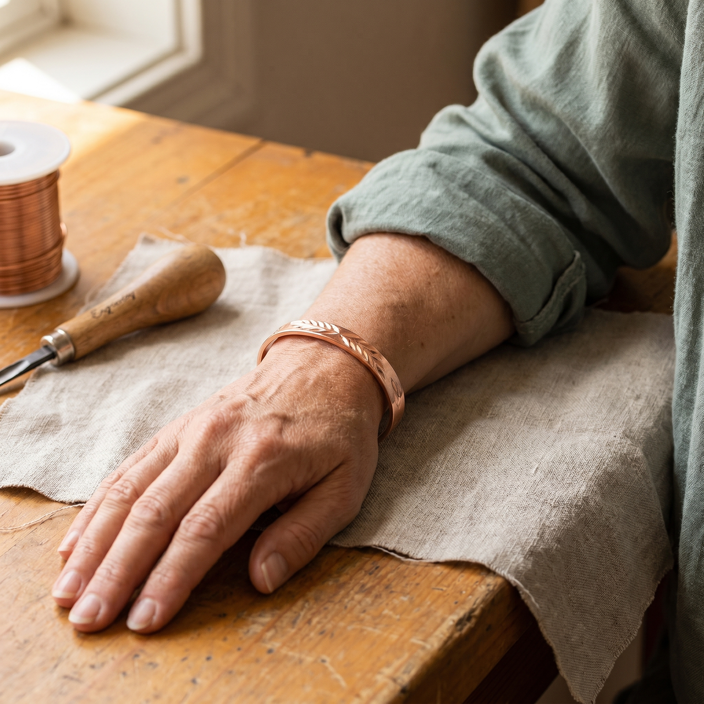 Vera's Lunar Copper Bracelet