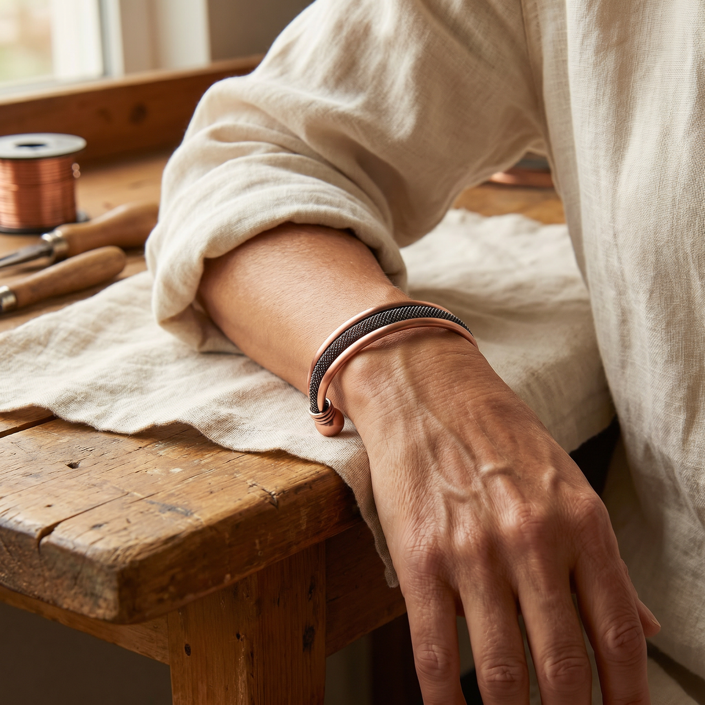 Vera's Cairn Copper Bracelet