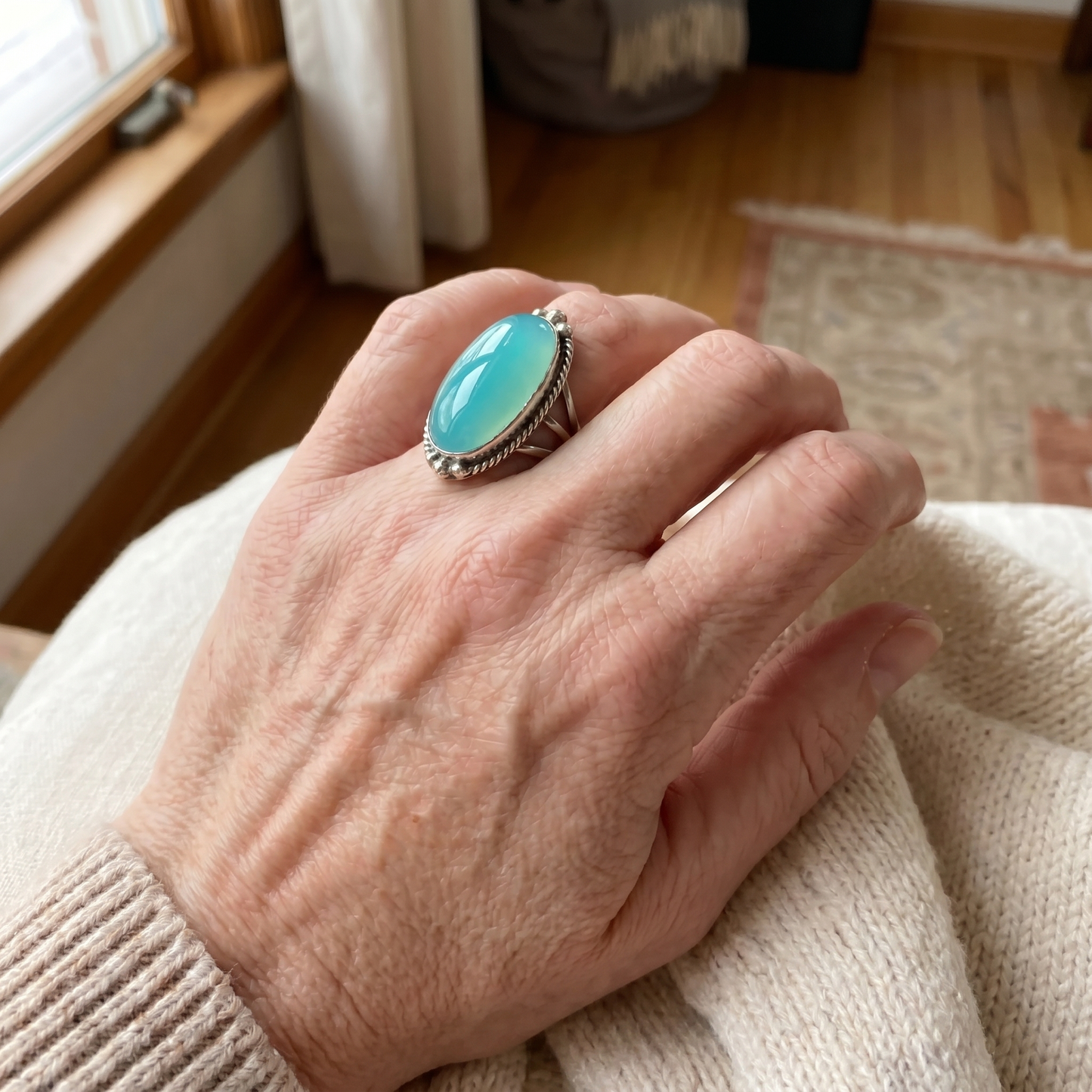 Vintage Sterling Silver Turquoise Ring