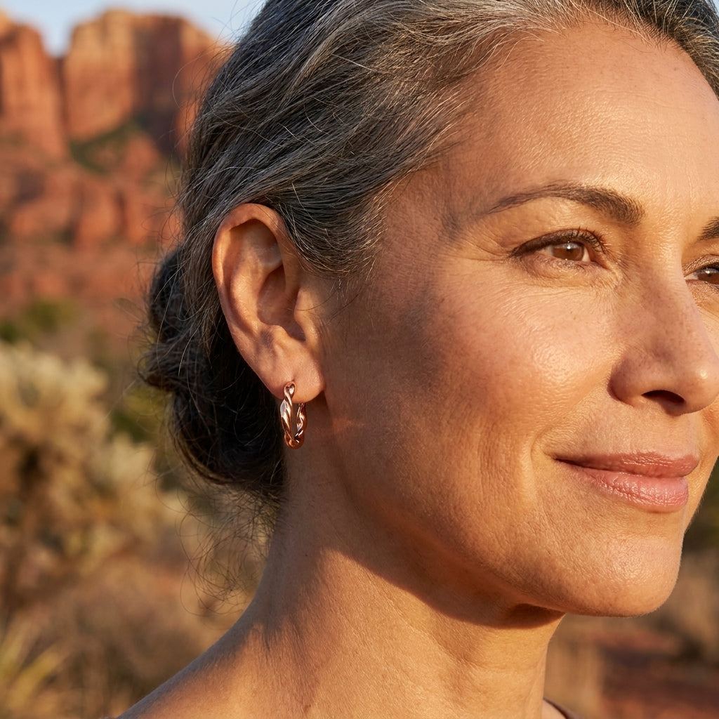 Vera's Wren Copper Hoop Earrings