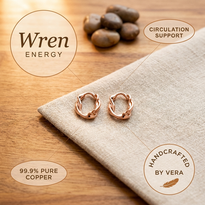 Vera's Wren Copper Hoop Earrings