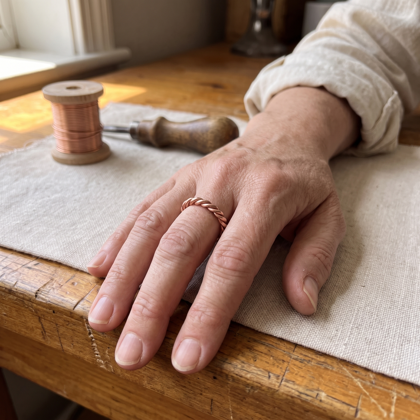 Vera's Copper Tensor Ring