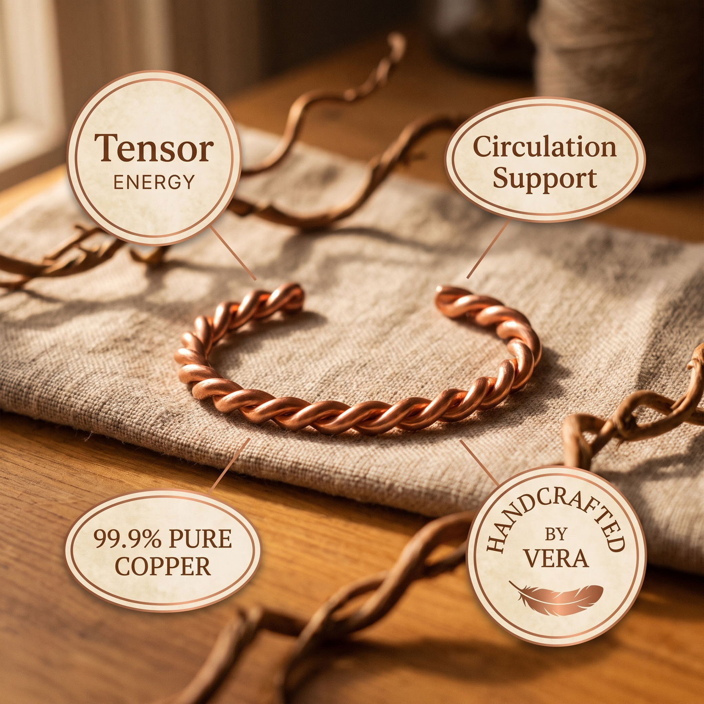 Vera's Tensor Copper Bracelet