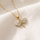 Dragonfly Necklace in Gold with Opal