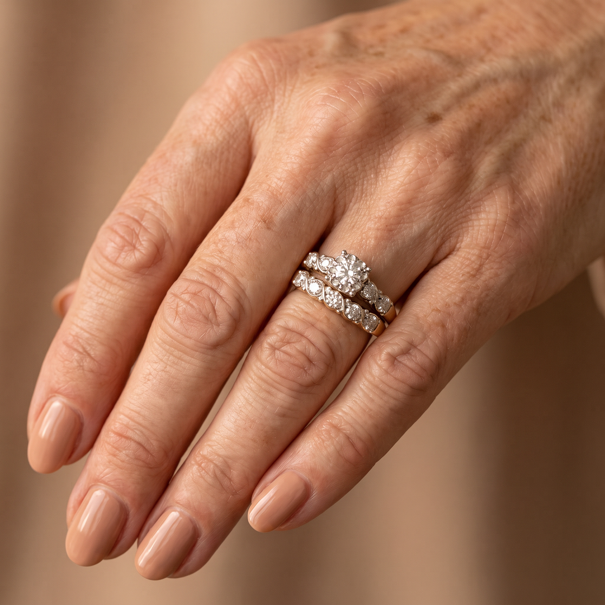 Vintage Sparkling Gold Ring - worn
