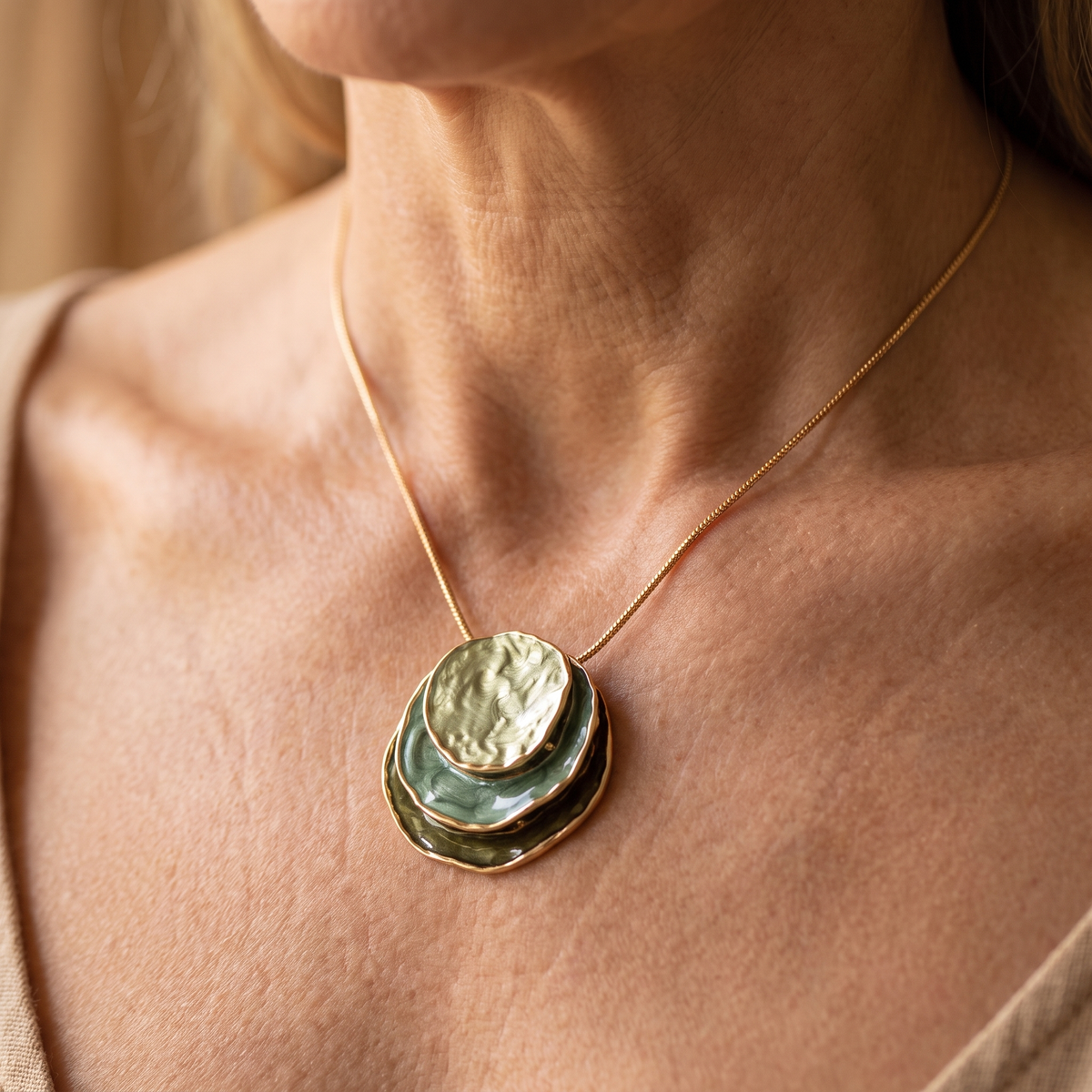 Vintage Blue Layered Stone Set - worn