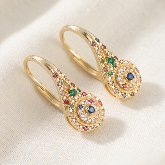 Multicolor Sparkle Elegance Earrings - product photo