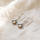 Boho Clover Earrings with Pearls in Gold