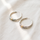 Vintage Silver Carved Pattern Hoop Earrings