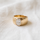 Vintage Ring with Inlaid Zirconia in Gold