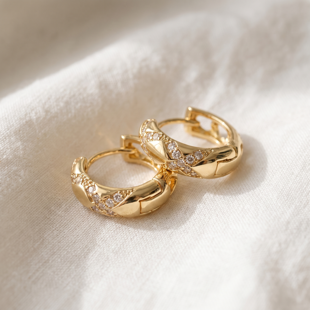Timeless Radiance Luxe Hoop Earrings - product photo