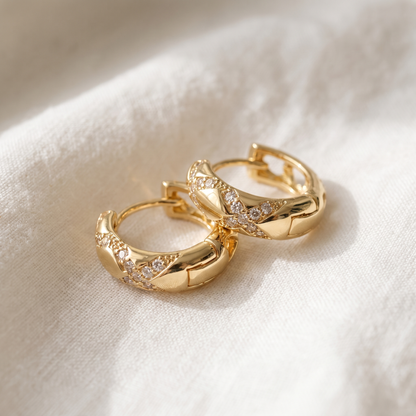 Timeless Radiance Luxe Hoop Earrings - product photo