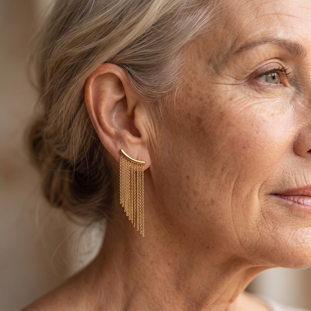 Bright Star Earrings - worn