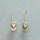 Golden Heart Earrings in Vintage Silver