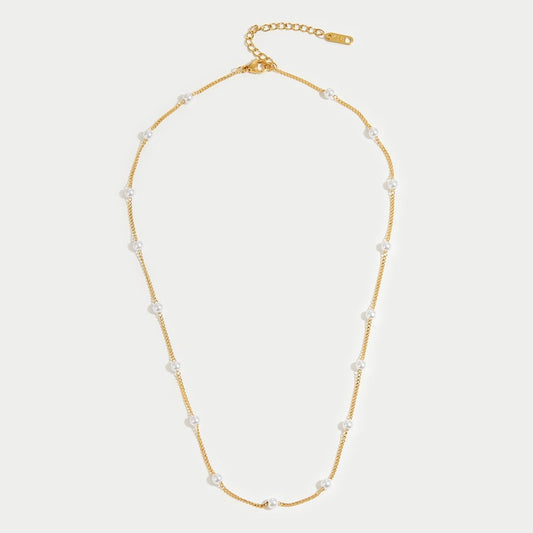 Timeless Pearl Gold Necklace